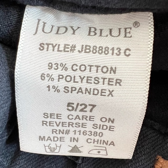 JUDY BLUE High Waist Garment Dyed Navy Blue Denim Jeans Size 5 / 27 - Picture 11 of 11